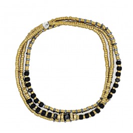 3 turn Alice black and gold bracelet