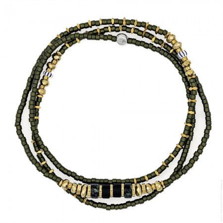 Bracelet 6 tours Pistachio