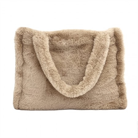 Pochette Chamonix fausse fourrure lin