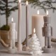 Oyster grey nutcracker figure LED candle