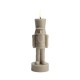 Oyster grey nutcracker figure LED candle