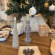 Glitter cone candle LED 5.8 x 21,5 cm