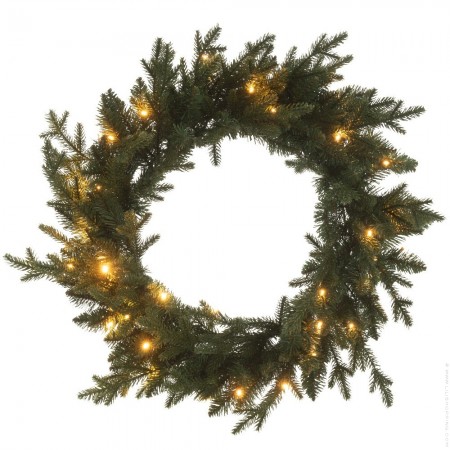 Christmas wreath with LED garland