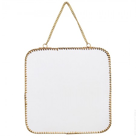 21 cm golden square mirror