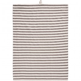 Ivory and brown stripped kitchen towel