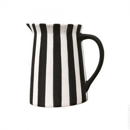 Black stripped picher