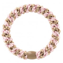 Hair tie and bracelet glitter light pink beige