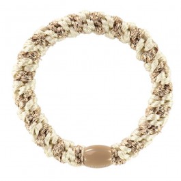 Hair tie and bracelet glitter ivory beige