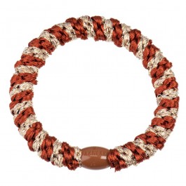 Hair tie and bracelet glitter rusty beige