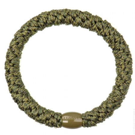 Hair tie and bracelet glitter black