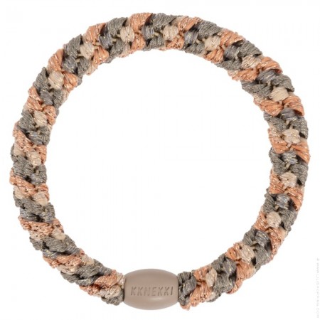 Hair tie and bracelet camo rose gold