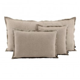 Housse de coussin Seoni naturel rectangle + intérieur