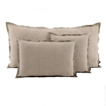 Housse de coussin Seoni naturel rectangle + int&eacute;rieur