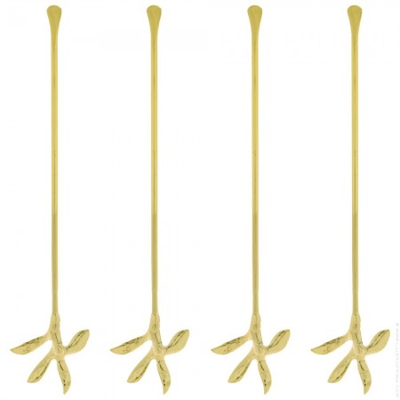 Set of 4 antic gold cocktail mixers