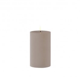 Outdoor sandstone pillar candle LED 8,4 x 15 cm