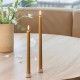 Ivory tapper candle LED 2,3 x 25 cm