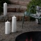 Bougie maxi pilier OUTDOOR LED 12 x 40 cm blanche