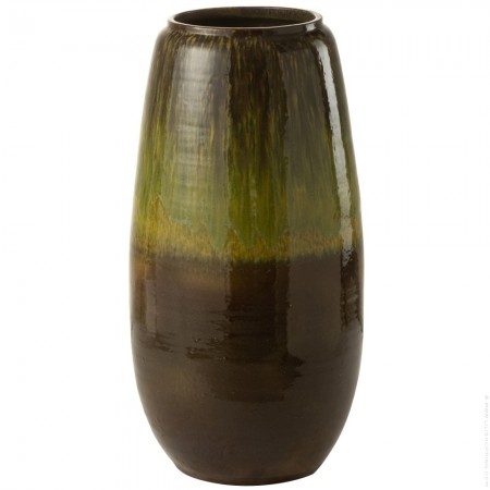 Cache pot c&eacute;ramique olive 36 cm