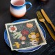 Floral green Klinte napkin