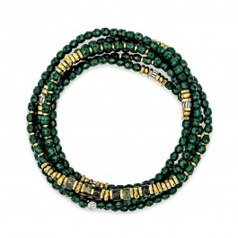 Bracelet 6 tours Blondie dark green