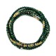 6 turn Blondie dark green bracelet