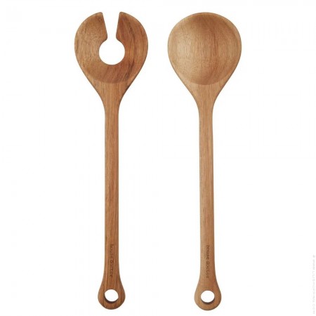 Set of 2 Eya acacia wood salad server
