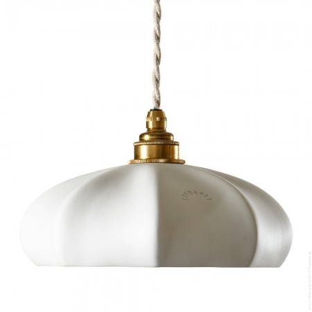 Lisette white terracotta hanging lamp