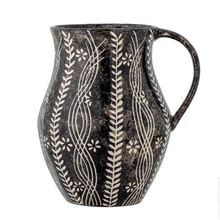 Aswan black checked pitcher