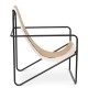 Fauteuil lounge chair noir et terre