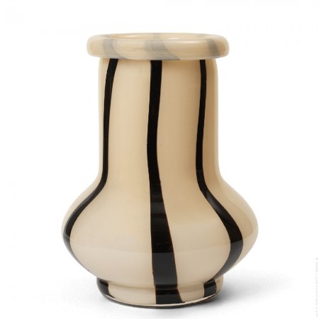Vase Riban cr&egrave;me 24 cm