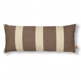 Strand beige and carob brown stripped cushion