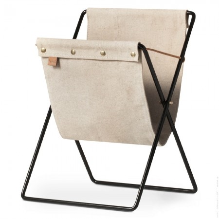 Fauteuil lounge Desert cachemire, blanc cass&eacute; et chocolat