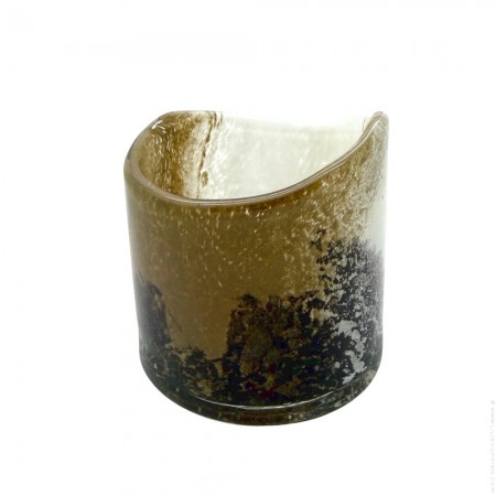 Lyra Votive white brown Vase