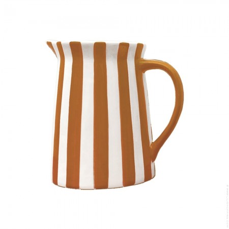 Pichet ray&eacute; marron 15 cm