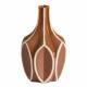Zeneli cream and brown 28 cm vase