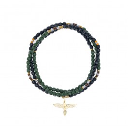 Bracelet 3 tours Georgia 3 vert