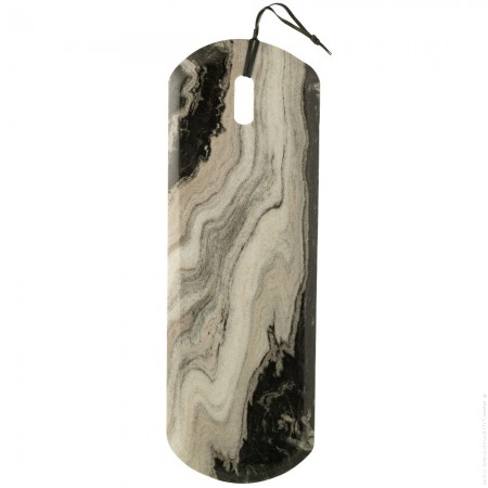 Black and grey marble 60 x 20 x 2 cm tray