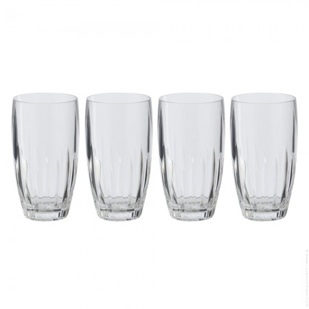 Set de 4 verres &agrave; cocktail en acrylique transparent