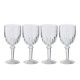 Set of 4 clear acrylic cocktail glasses
