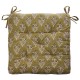 Coussin d'assise velours gris vert
