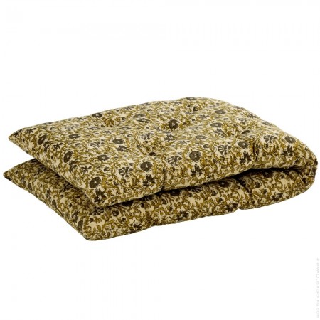 Khaki, dusty green and beige cotton floor mattress