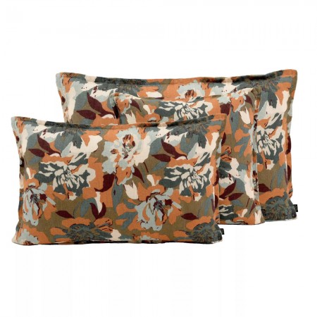 Housse de coussin rectangle Trieste bleu de prusse + int&eacute;rieur