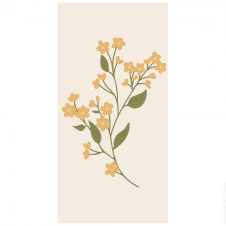 Pack of 16 yellow flower paper napkins