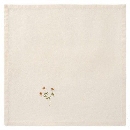 Pack of 20 blue and terracotta flowers paper napkins