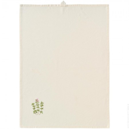 Thyme flowers cotton tea towel