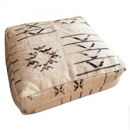 Pouf berb&egrave;re en laine