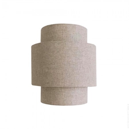 Linen wall shade lamp