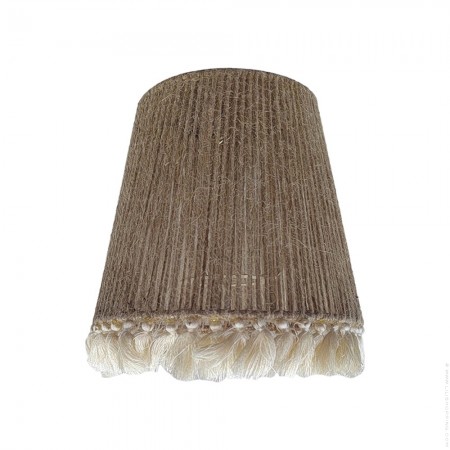 Jute and pompons shade lamp