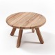 Solid raw recycled teak 50 cm coffe table