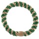 Hair tie and bracelet glitter white beige